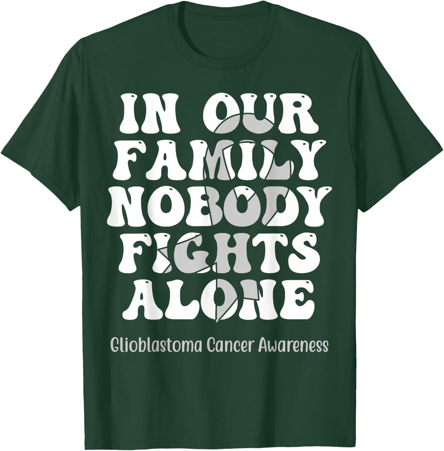 Support Squad Glioblastoma Awareness Brain Tumor Cancer T-Shirt - T-Shirt | Forest