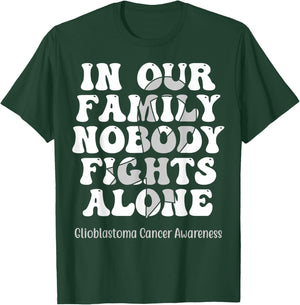Support Squad Glioblastoma Awareness Brain Tumor Cancer T-Shirt - T-Shirt | Forest