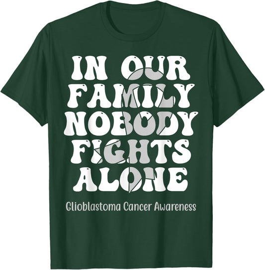 Support Squad Glioblastoma Awareness Brain Tumor Cancer T-Shirt - T-Shirt | Forest