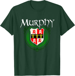 Murphy Surname Irish Clan Tartan Badge Ireland T-Shirt - T-Shirt | Forest