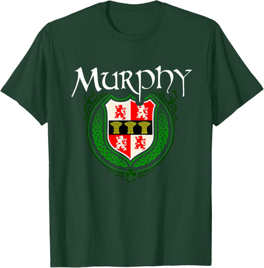 Murphy Surname Irish Clan Tartan Badge Ireland T-Shirt - T-Shirt | Forest