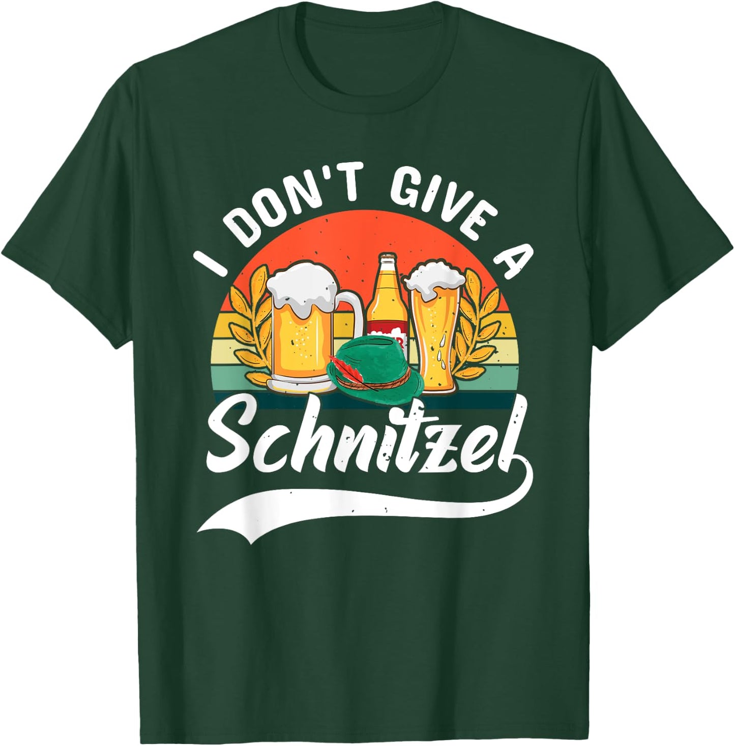I Don't Give A Schnitzel Munich Germany Oktoberfest Costume T-Shirt - T-Shirt | Forest