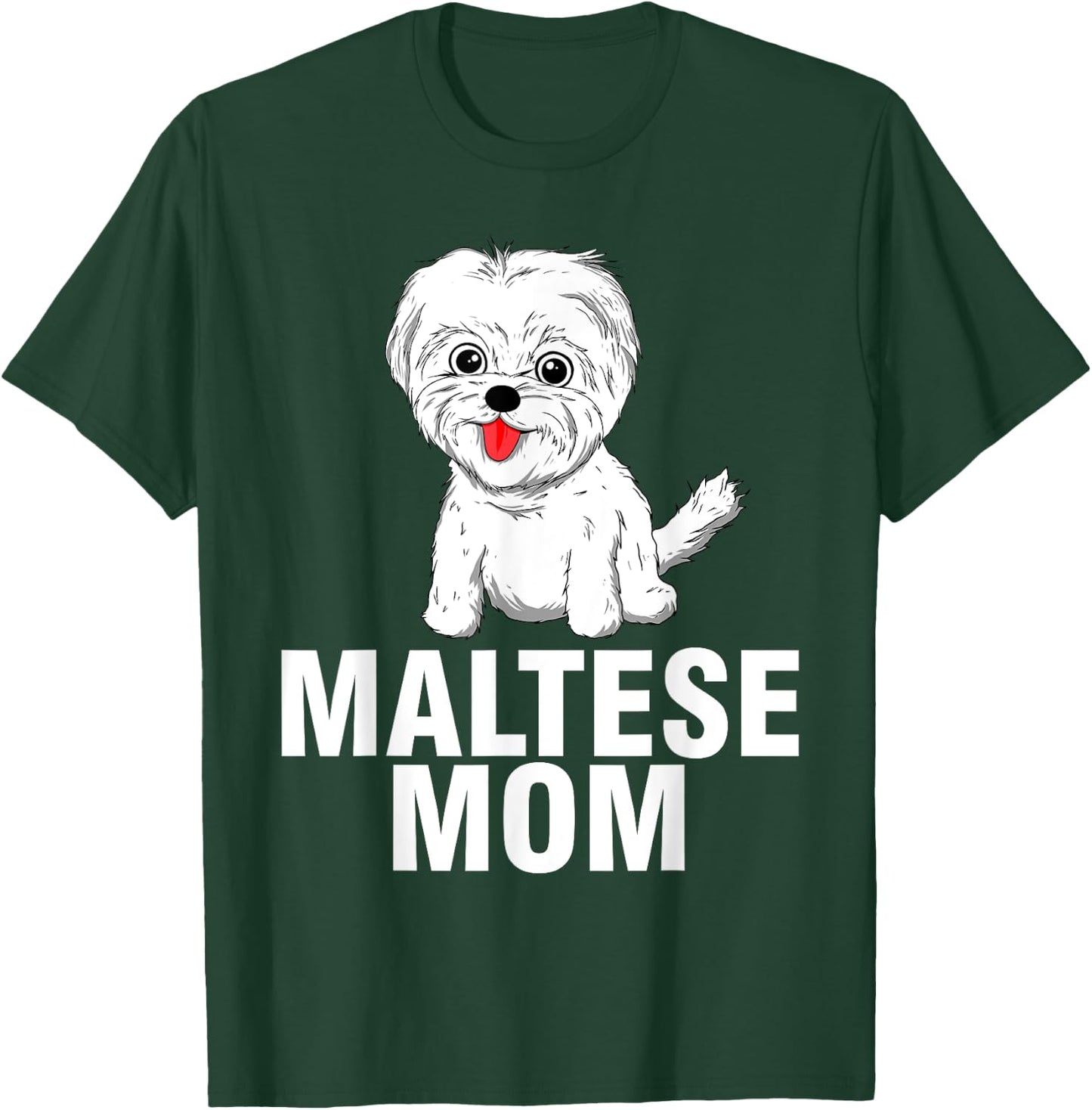 Cool Maltese Mom Girls Dog Groomer Dog Lover Owner T-Shirt - T-Shirt | Forest