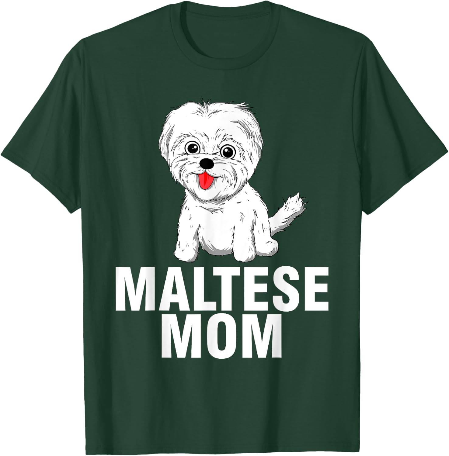 Cool Maltese Mom Girls Dog Groomer Dog Lover Owner T-Shirt - T-Shirt | Forest