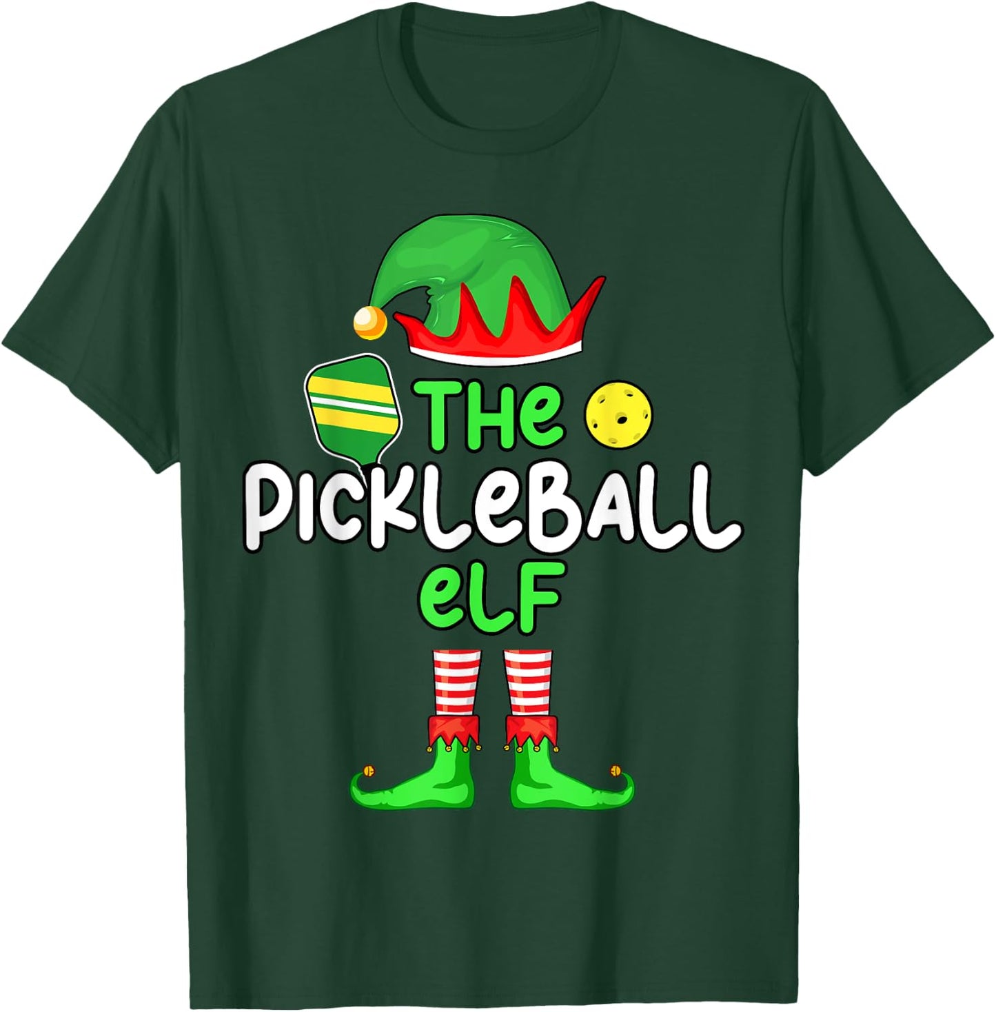 I'm The Pickleball Elf Christmas Family Matching Pajama T-Shirt - T-Shirt | Forest