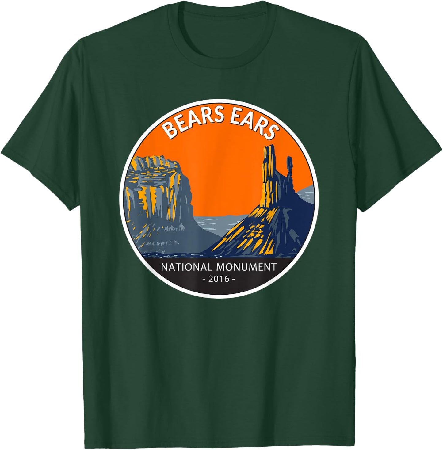Bears Ears National Monument Utah Vintage Circle T-Shirt - T-Shirt | Forest