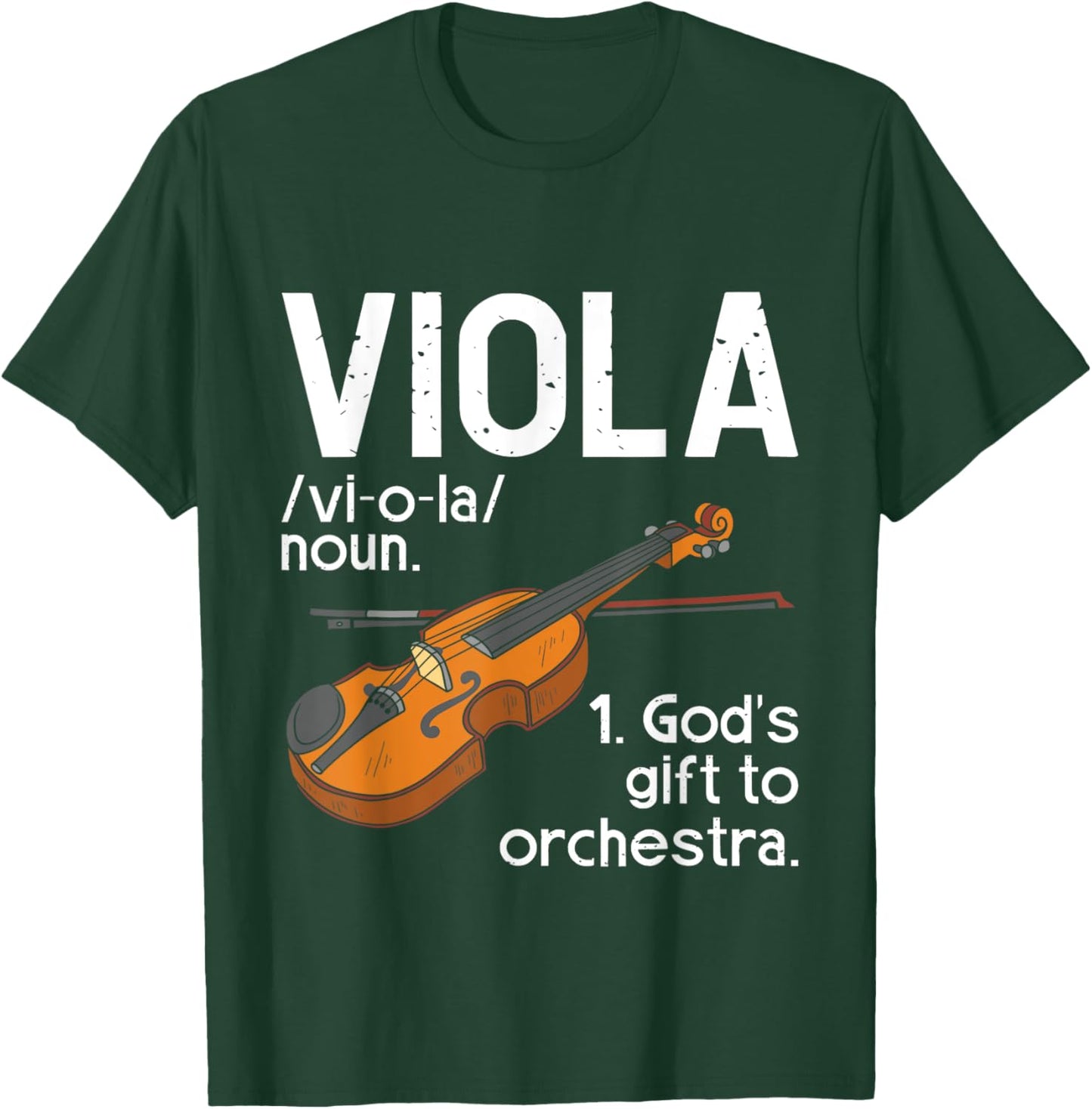 Viola Player - Orchestra Band Violist Jazz Music Lover T-Shirt - T-Shirt | Forest