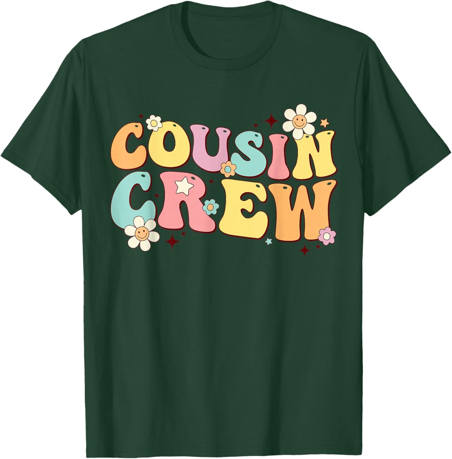 Cousin Crew Retro Groovy Summer Vacation Family Trip Toddler T-Shirt - T-Shirt | Forest
