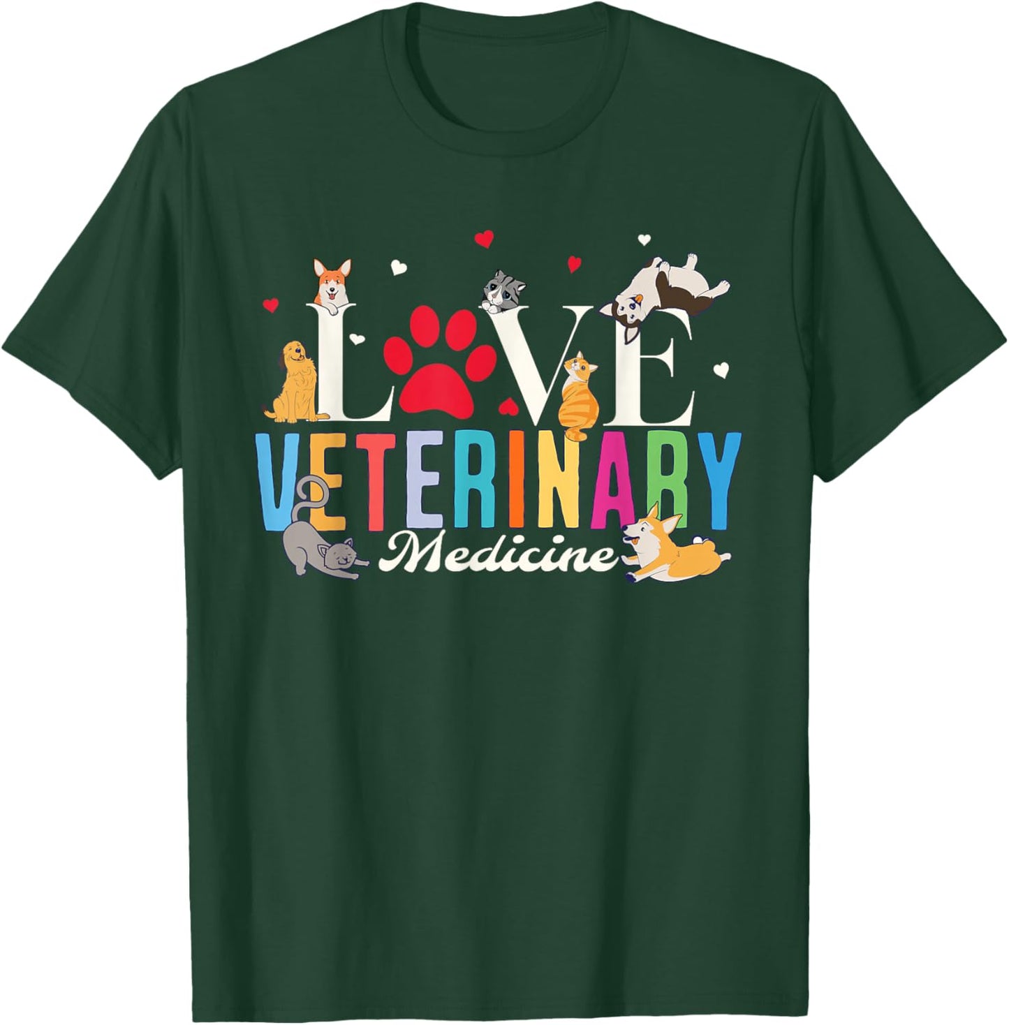 Vet tech Gift, Veterinary Technician Gift Appreciation Day T-Shirt - T-Shirt | Forest