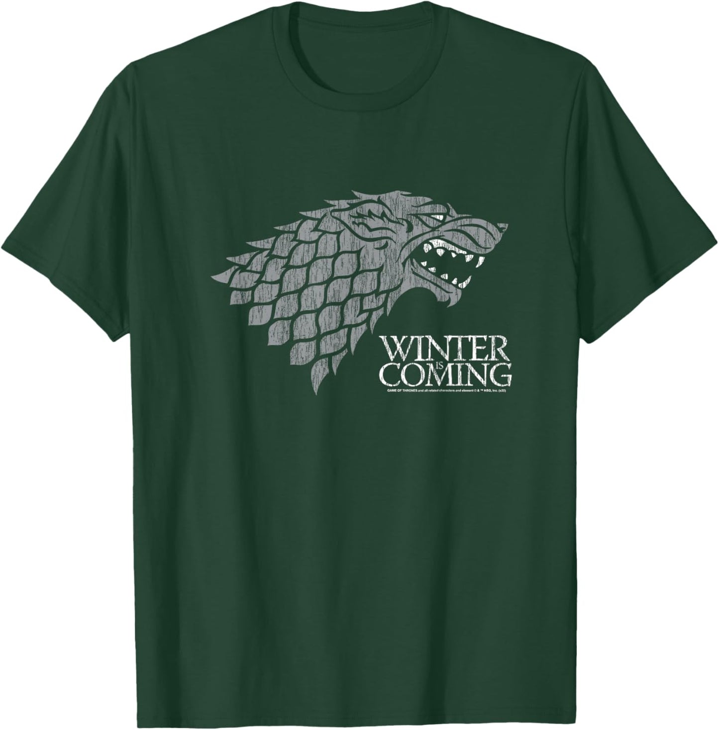 Game of Thrones Startk Winter is Coming on Black T-Shirt - T-Shirt | Forest