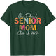 One Proud Senior Mom Class of 2025 Graduation Leopard Print T-Shirt - T-Shirt | Forest