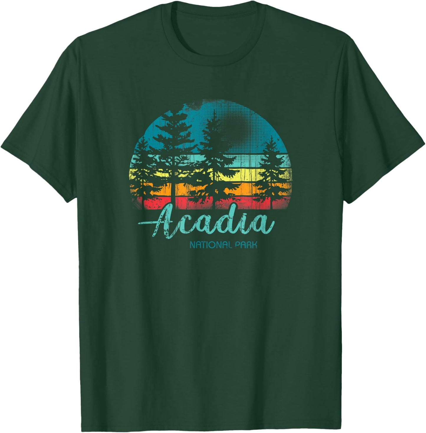 Acadia National Park Pines Vintage T-Shirt - T-Shirt | Forest