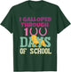 Horse 100 Days Of School Teachers Students 100th Day School T-Shirt - T-Shirt | Forest