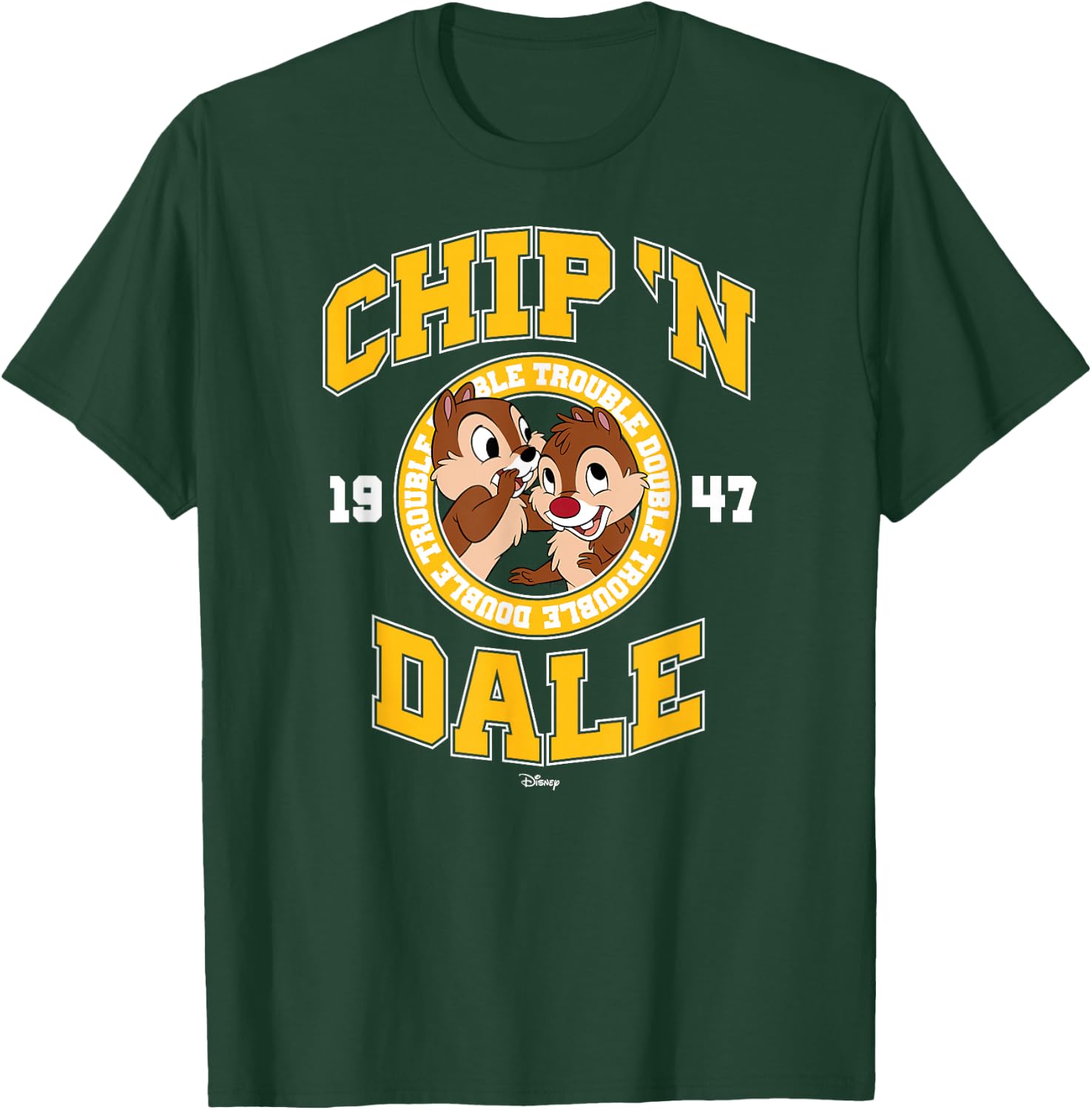 Chip 'N Dale Rescue Rangers - Collegiate Double Trouble T-Shirt - T-Shirt | Forest