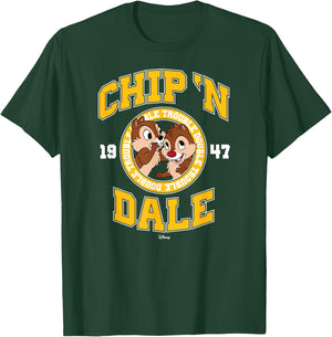 Chip 'N Dale Rescue Rangers - Collegiate Double Trouble T-Shirt - T-Shirt | Forest