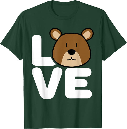 Love Cute Bear Wildlife Animal Graphic | Bear T-Shirt - T-Shirt | Forest