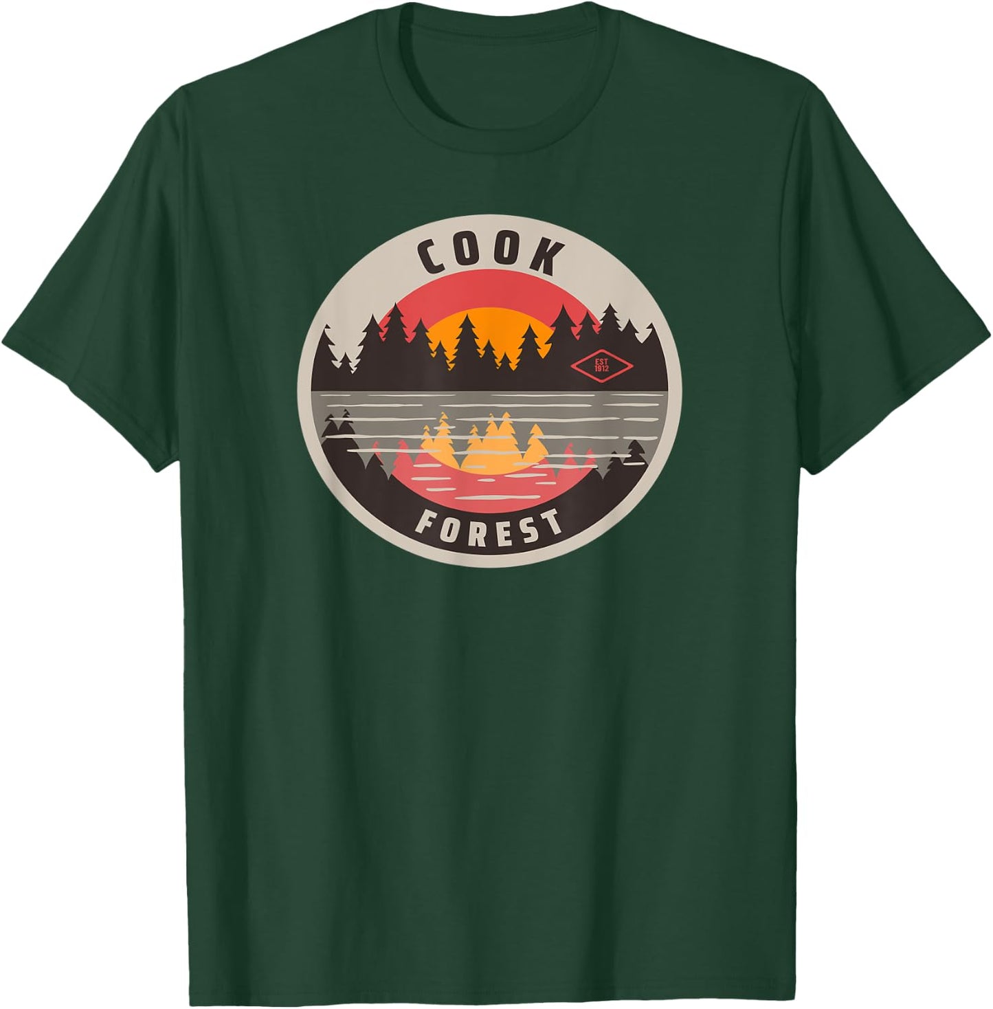 Cook Forest Lake reflection T-Shirt - T-Shirt | Forest