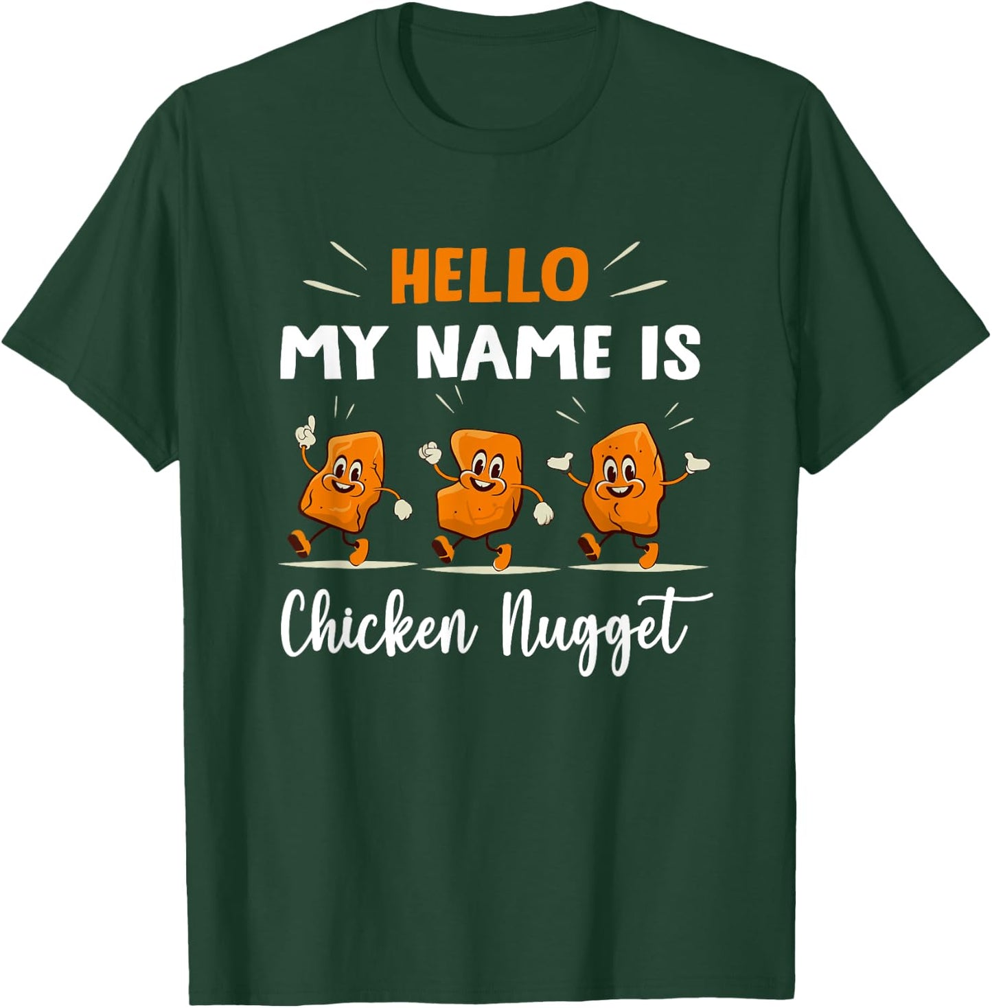 Hello My Name Is Chicken Nugget Halloween Costume Kids T-Shirt - T-Shirt | Forest