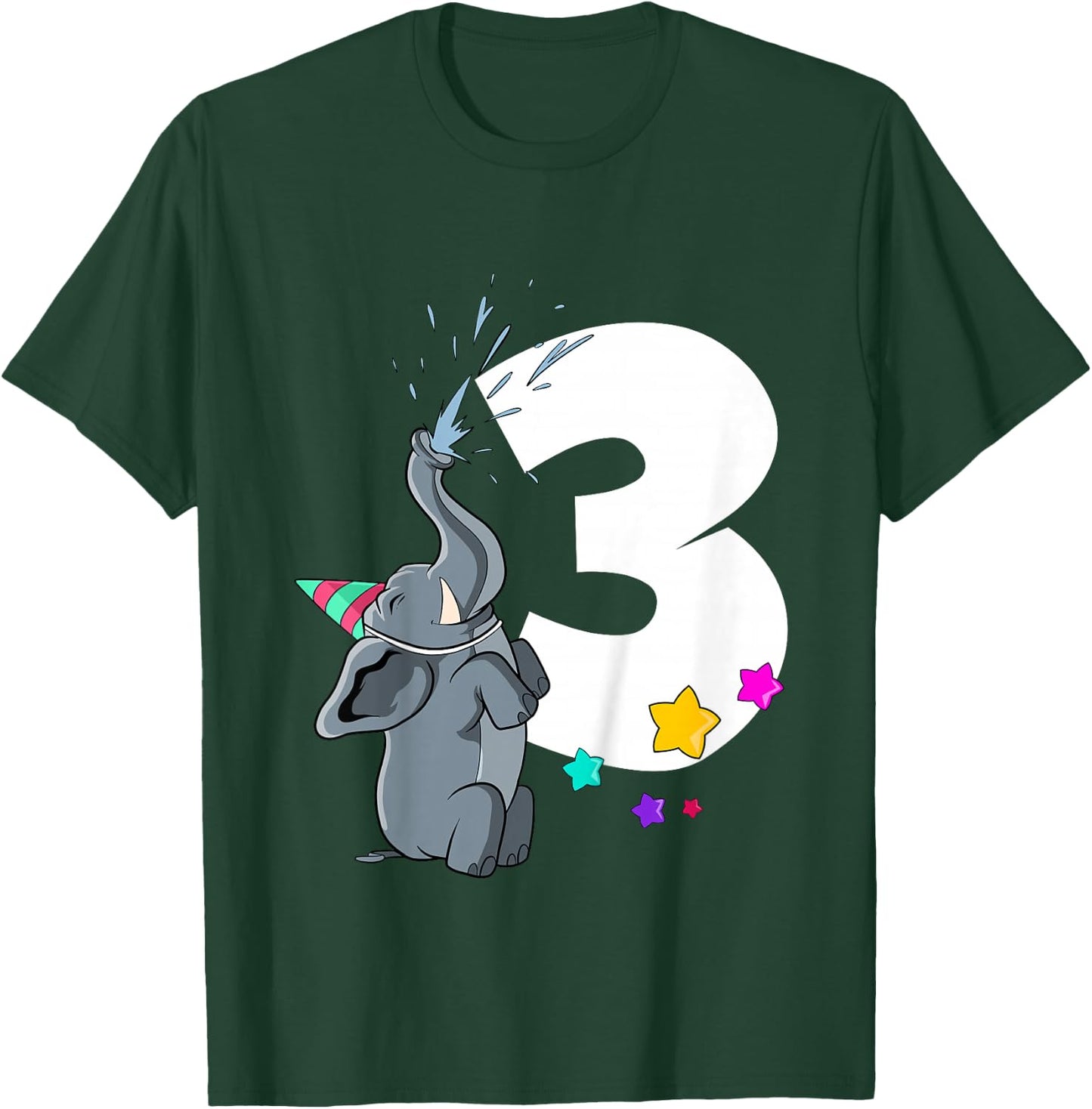 Elephant 3rd birthday 3 years old T-Shirt - T-Shirt | Forest