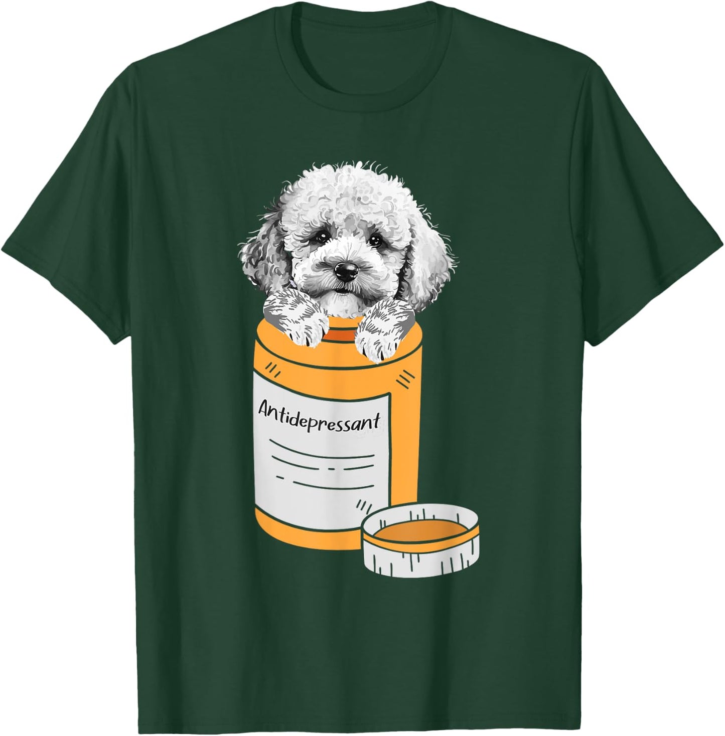 Antidepressant - Poodle Owner Puppy Animal Lover Teacup Dog Women T-Shirt - T-Shirt | Forest