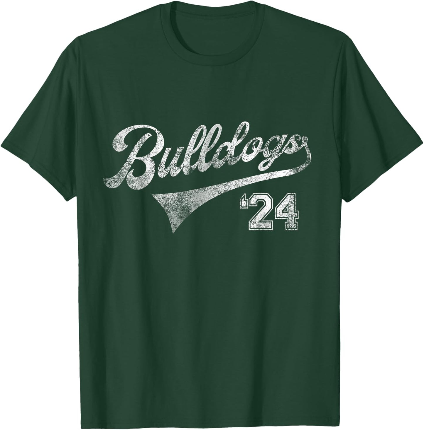 Bulldogs 2024 School Sports Fan Team Spirit Mascot Vintage T-Shirt - T-Shirt | Forest