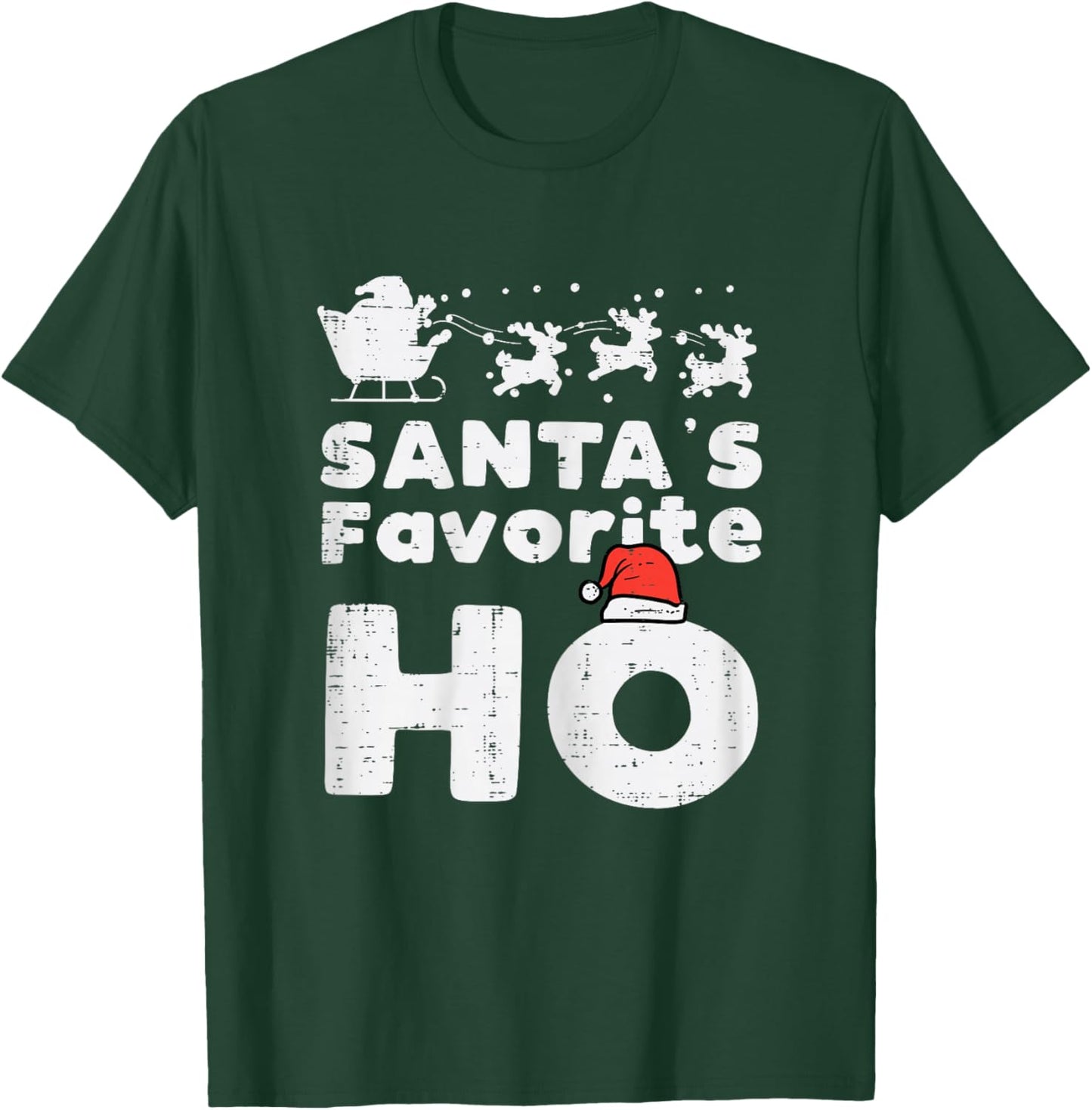 Santas Favorite Funny Naughty Christmas Xmas Adult Women T-Shirt - T-Shirt | Forest