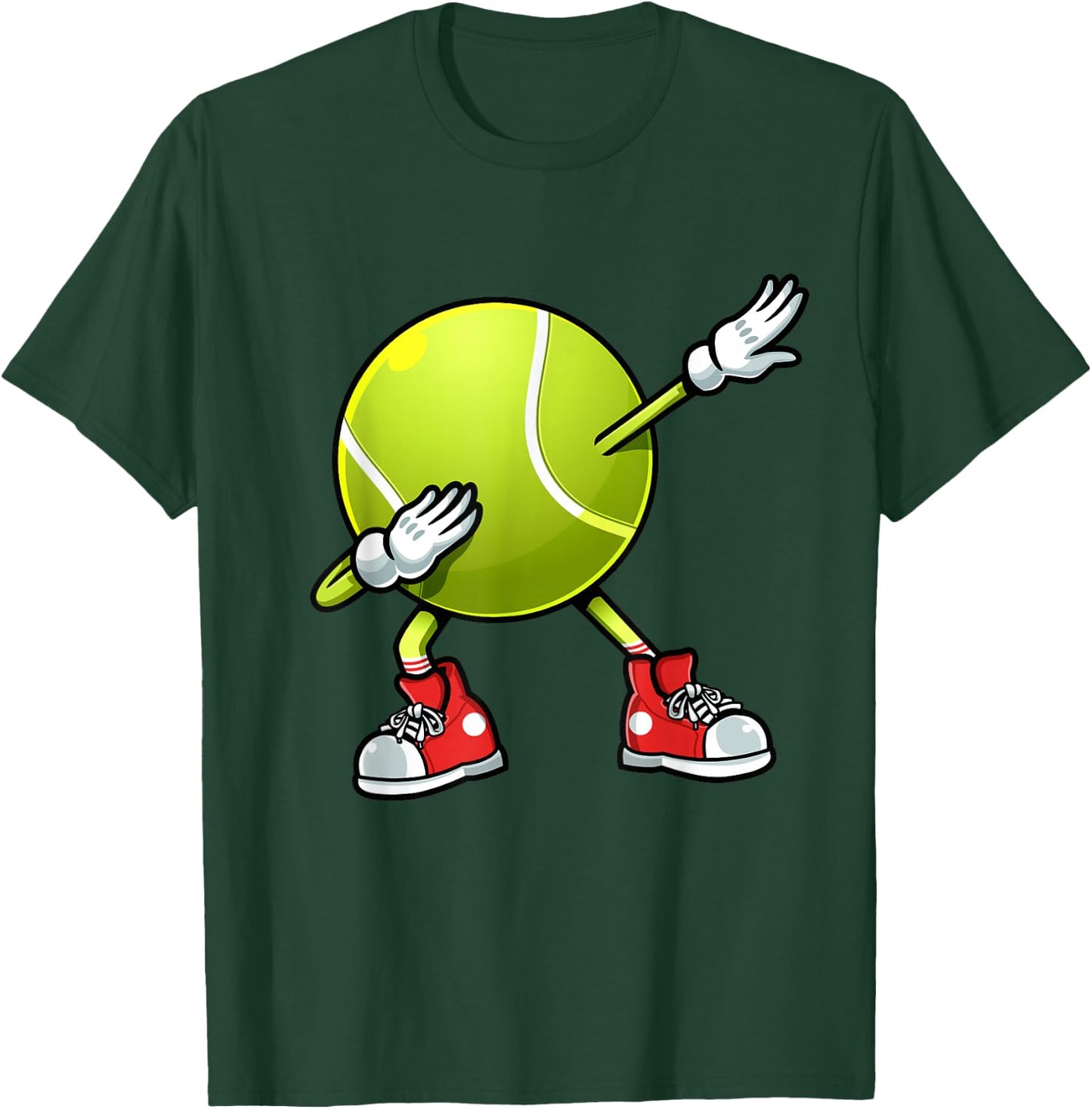 Funny Tennis Dab Ball Player Racket Sports Fan Dabbing T-Shirt - T-Shirt | Forest