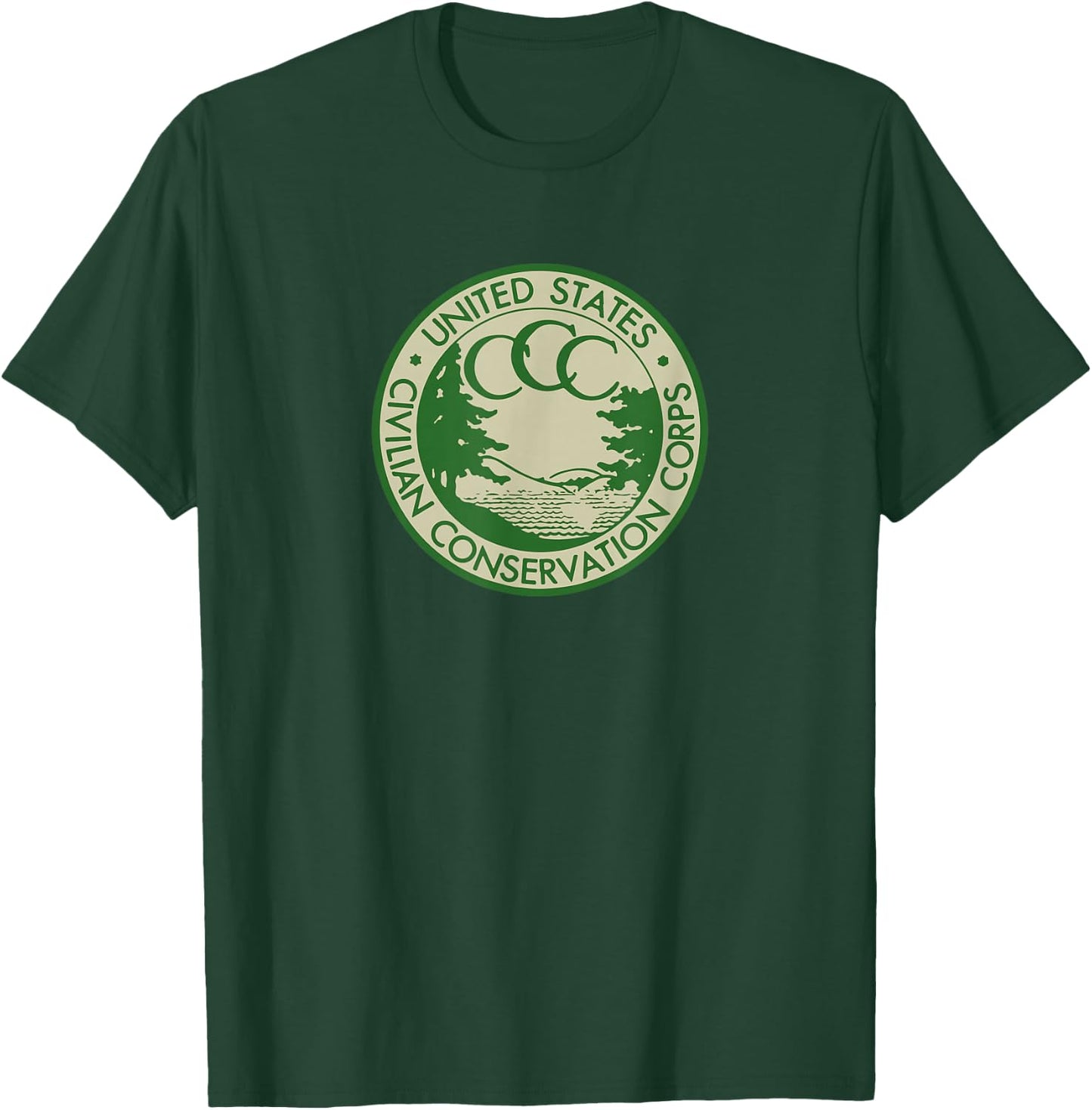 Civilian Conservation Corps CCC Logo Retro Outdoors 1930s T-Shirt - T-Shirt | Forest