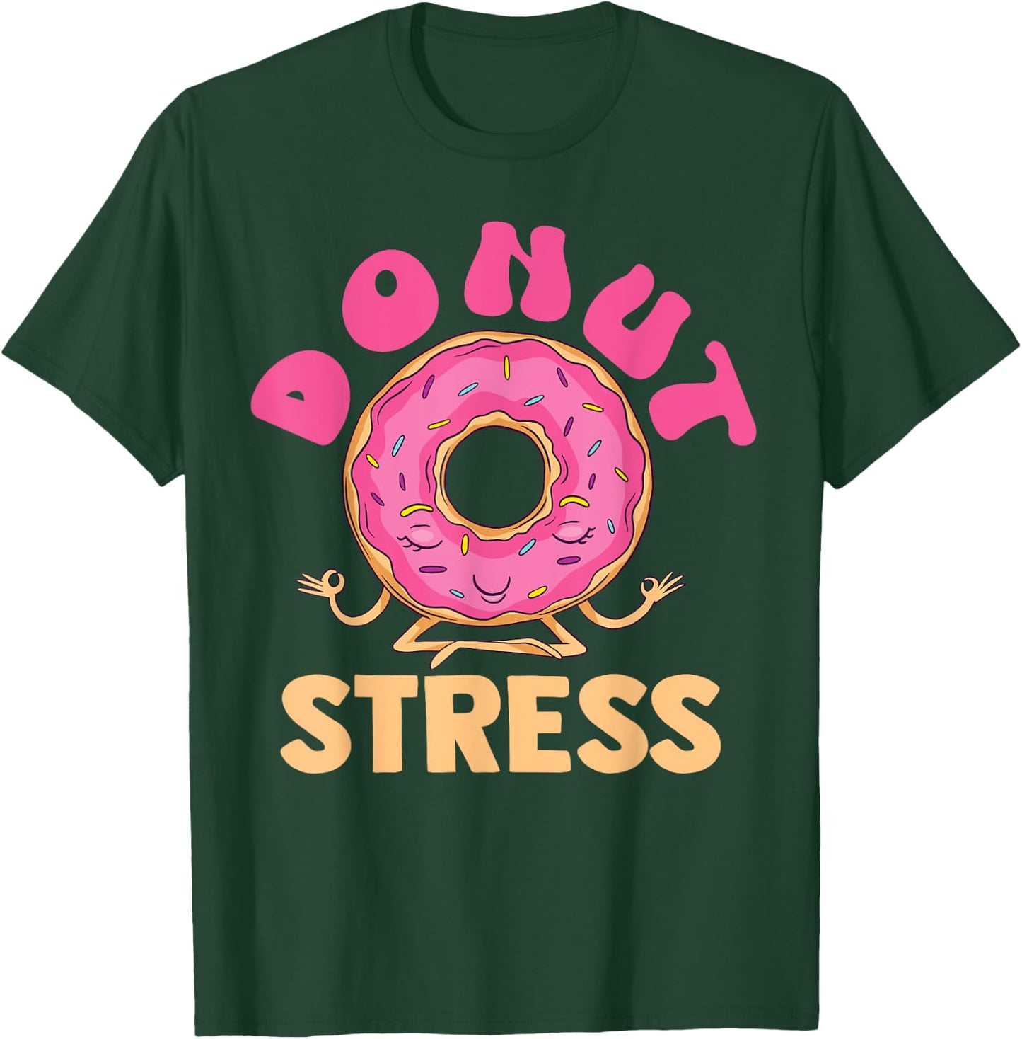 Cute Meditating Baking Donut Stress for Bakers T-Shirt - T-Shirt | Forest