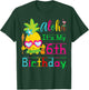 Aloha It's My 6th Birthday Hawaii Second Girls Luau Candles T-Shirt - T-Shirt | Forest