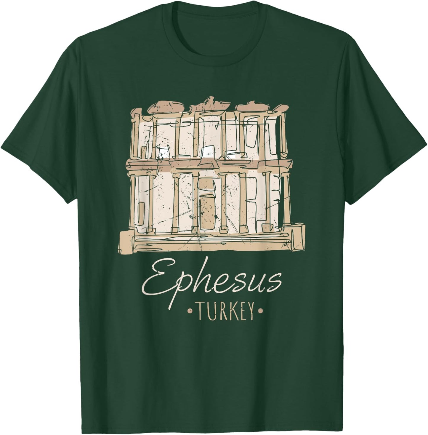 Ephesus Turkey Ancient City Architecture Ruins History T-Shirt - T-Shirt | Forest