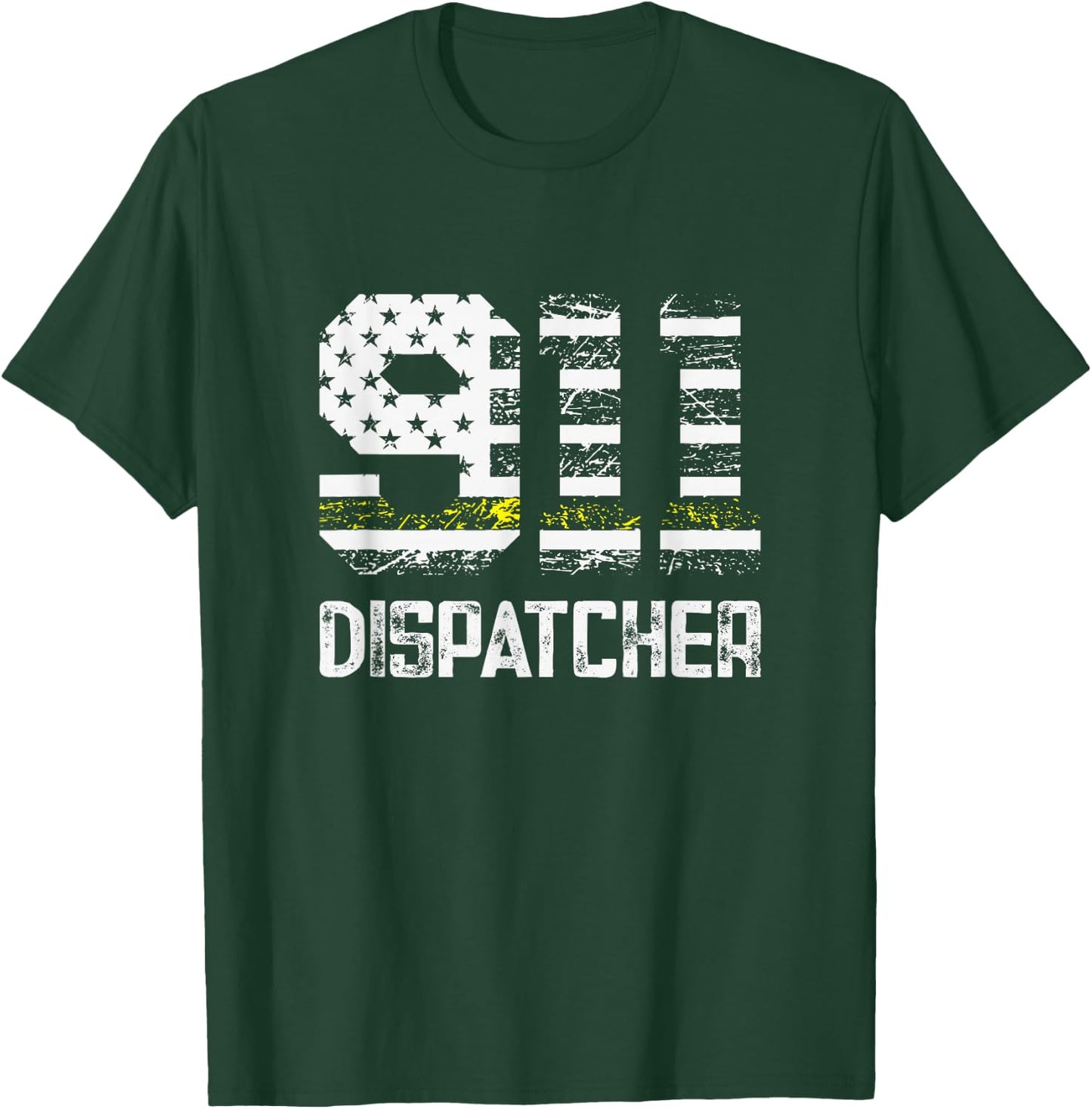 Fire Police Dispatcher 911 Emergency Services T-Shirt - T-Shirt | Forest