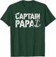 Captain Papa Pontoon Lake Sailor Fishing Boating Fathers Day T-Shirt - T-Shirt | Forest