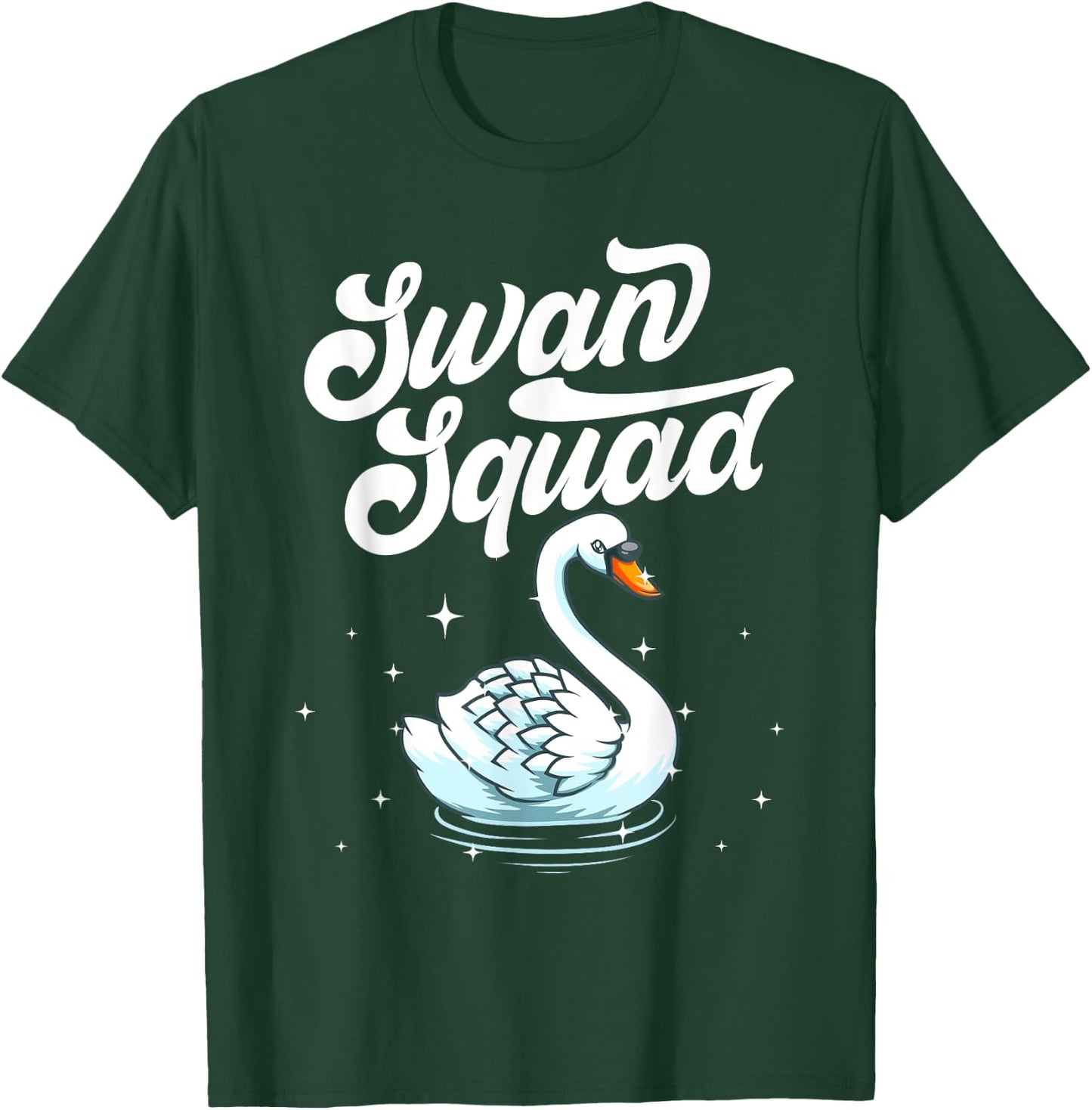 Cool Swan Art Women Bird Watcher Waterfowl Lake Swan T-Shirt - T-Shirt | Forest