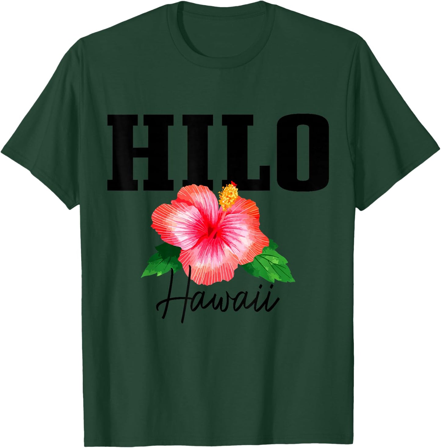 Hilo Hawaii Floral Hawaiian Hibiscus Surf Surfer Vintage T-Shirt - T-Shirt | Forest