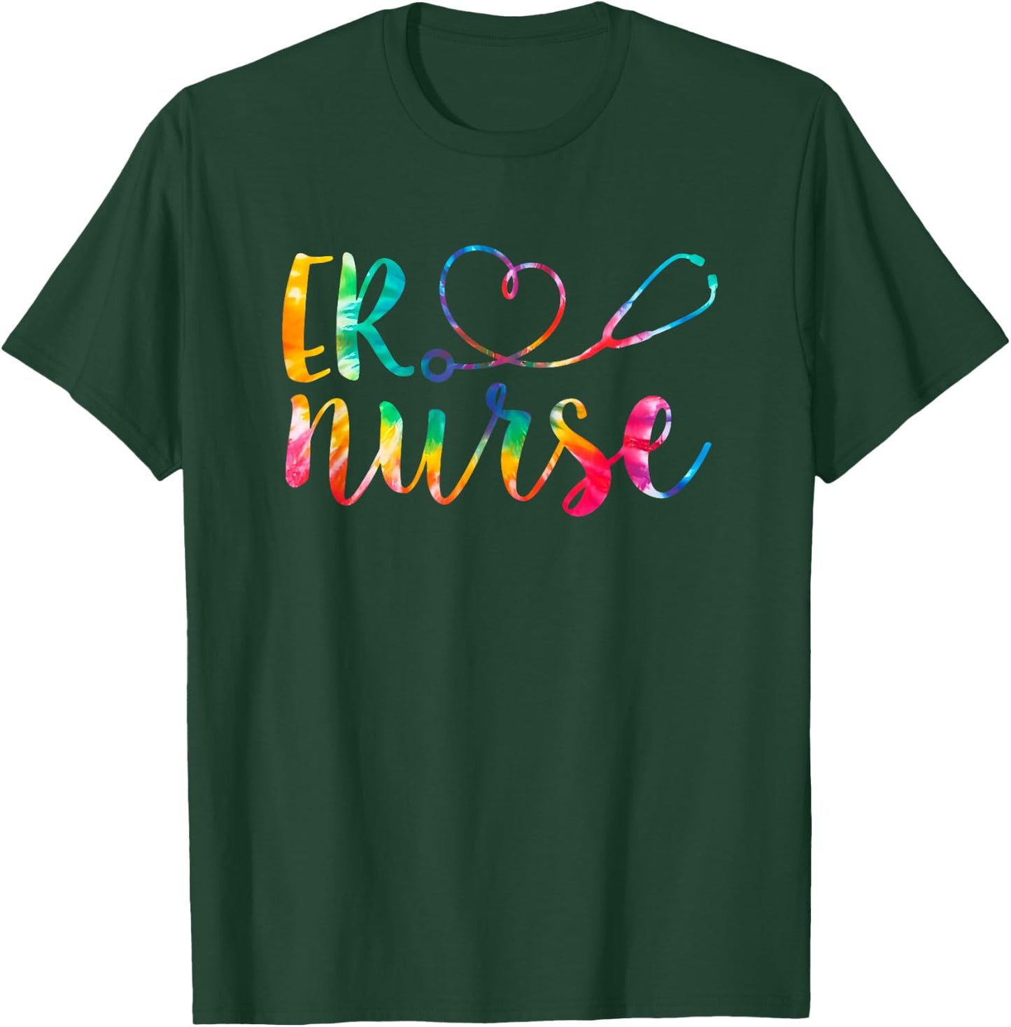 Tie Dye Emergency Nurse ER Nurse Emergency Nurse T-Shirt - T-Shirt | Forest