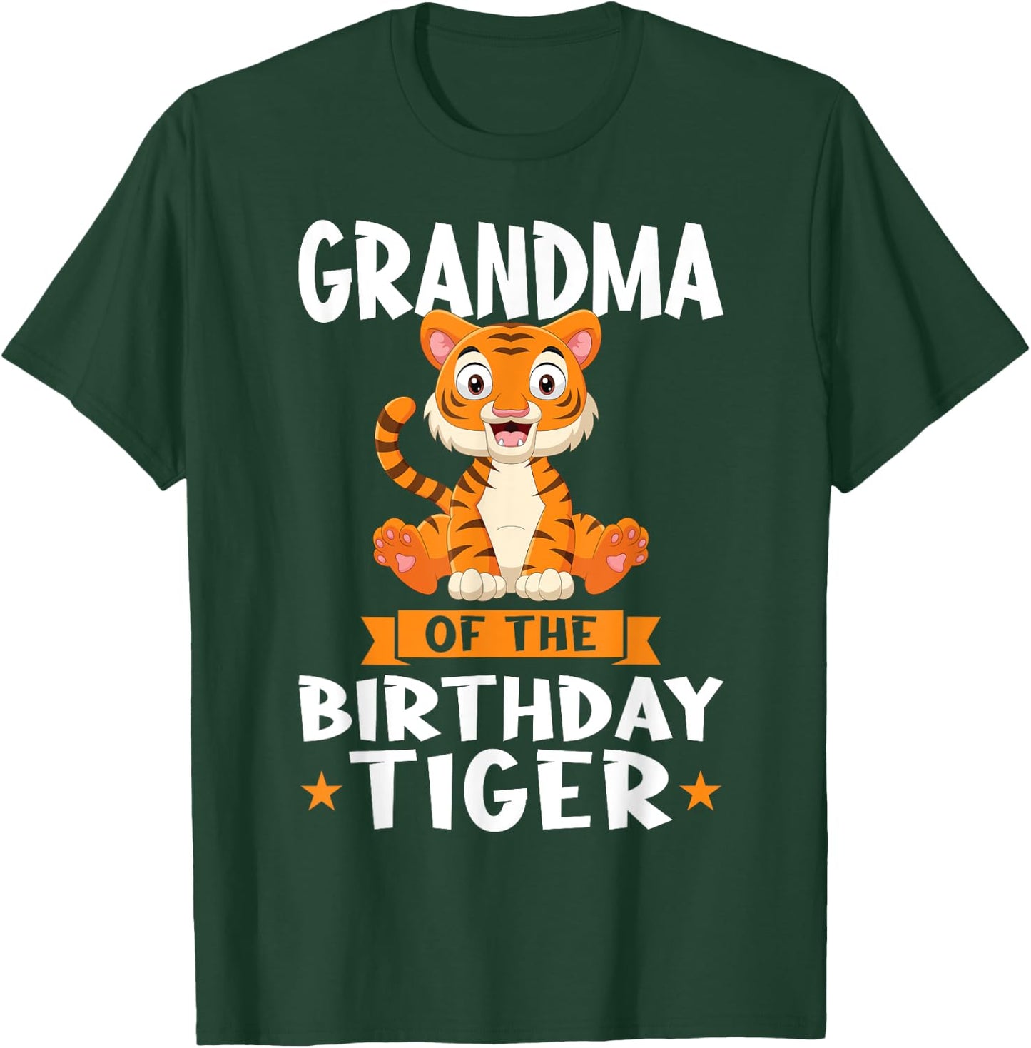 Grandma of the Birthday Tiger Birthday T-Shirt - T-Shirt | Forest
