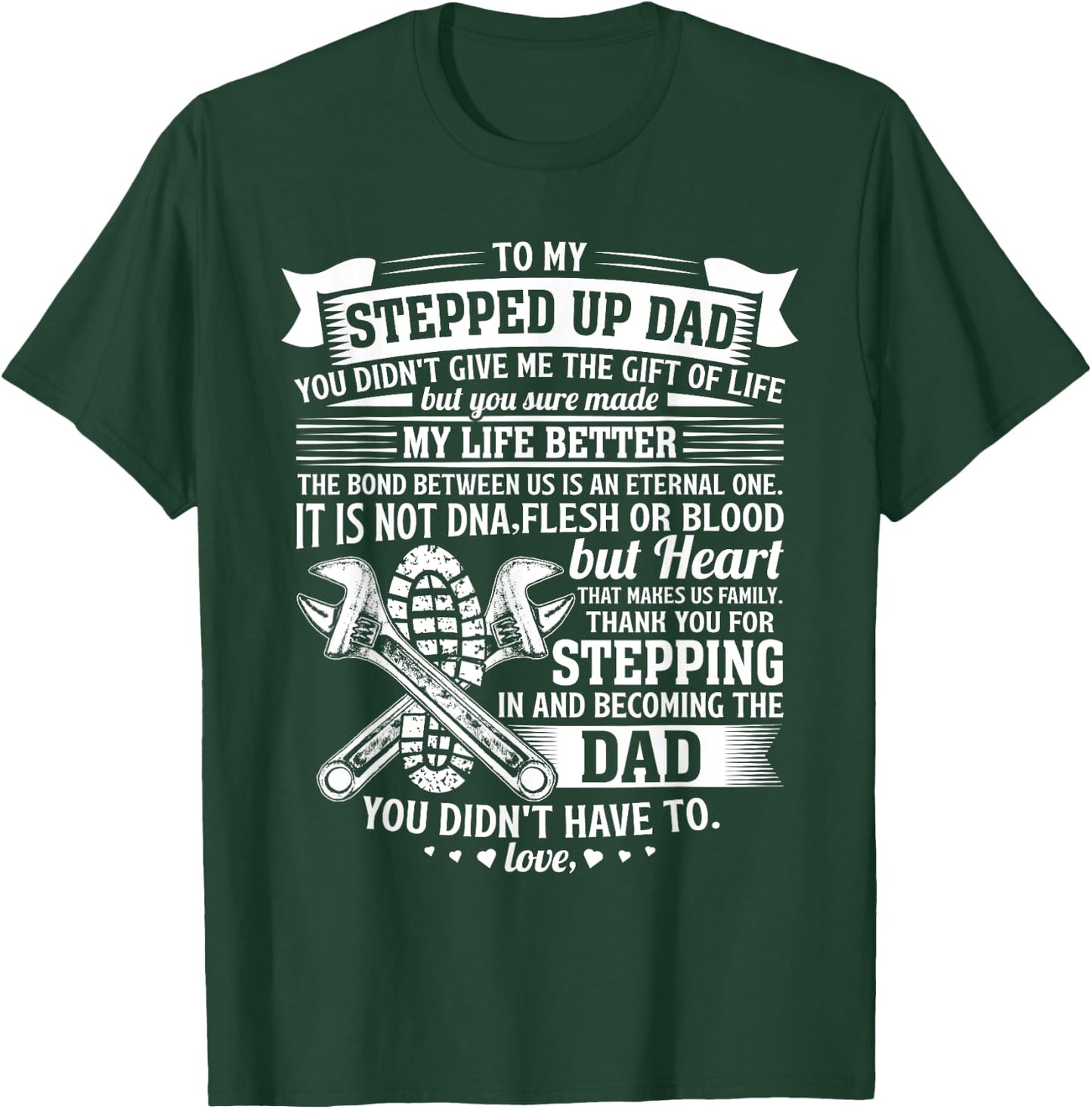 Mechanic stepdad fathers day birthday gifts step dad men T-Shirt - T-Shirt | Forest