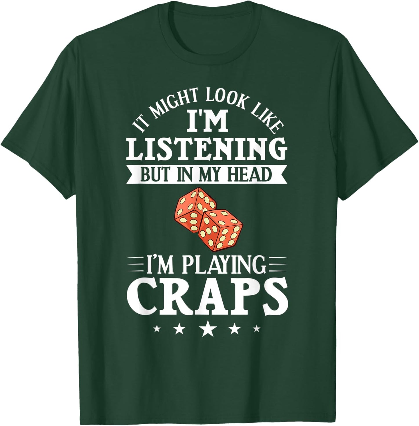 Craps Table Crapshooting Strategy Rules Game Dice Board T-Shirt - T-Shirt | Forest