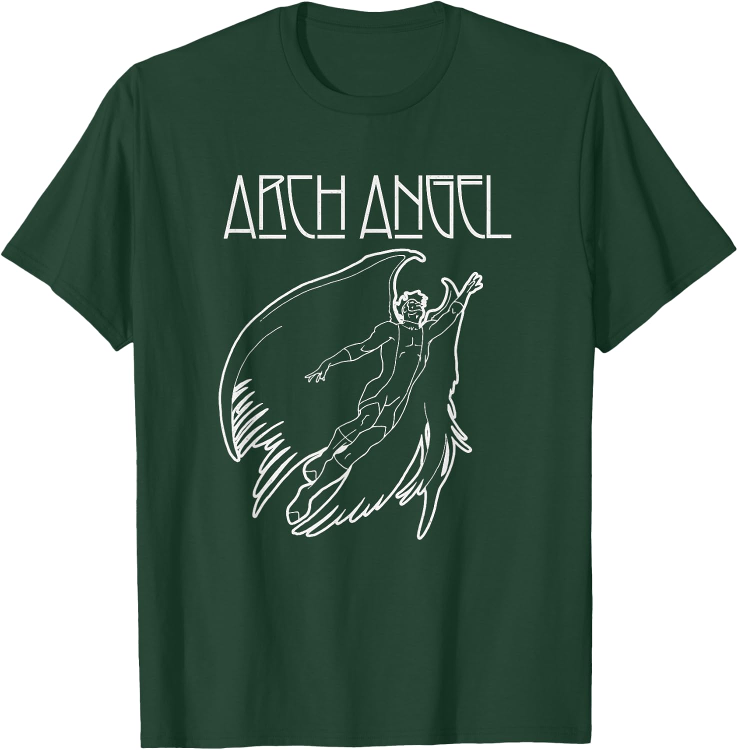 Marvel X-Men Archangel Taking Flight Line Art T-Shirt - T-Shirt | Forest