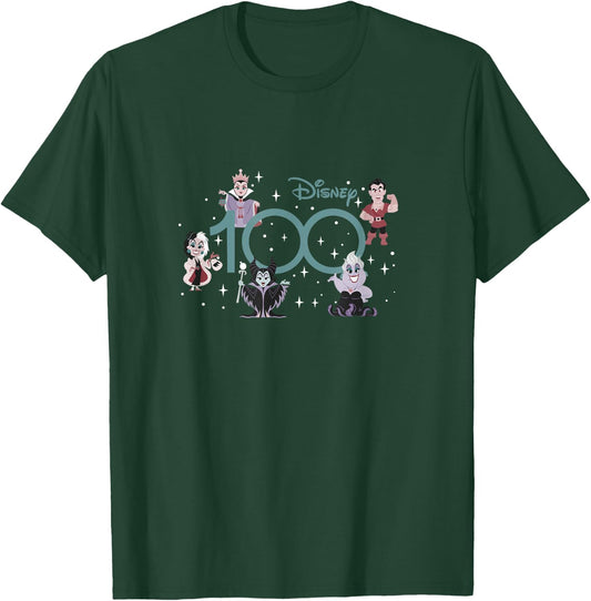 Disney 100 Disney Villains 100th Anniversary Muted Cute D100 T-Shirt - T-Shirt | Forest