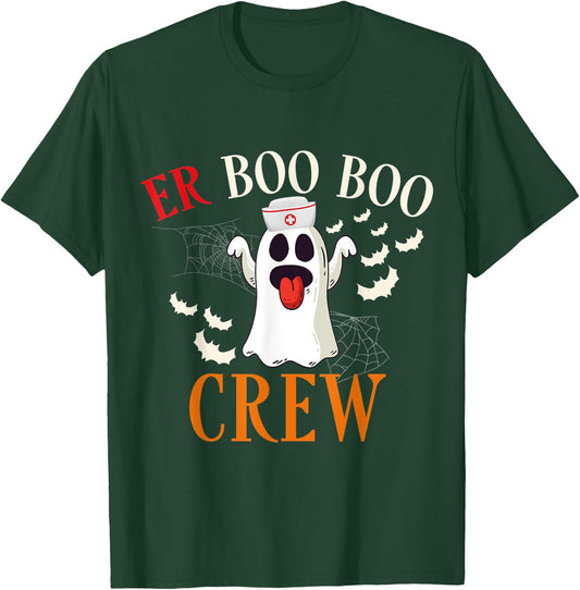 ER Boo Boo Crew Nurse Halloween Costume Matching Squad Women T-Shirt - T-Shirt | Forest