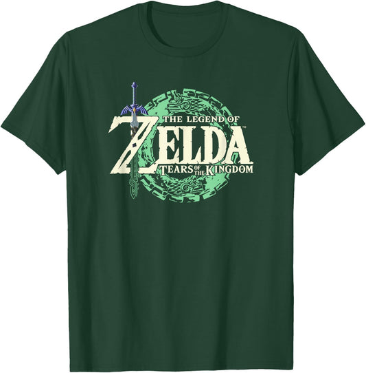 The Legend of Zelda Tears Of The Kingdom Official Logo Short Sleeve , Black, Small T-Shirt - T-Shirt | Forest