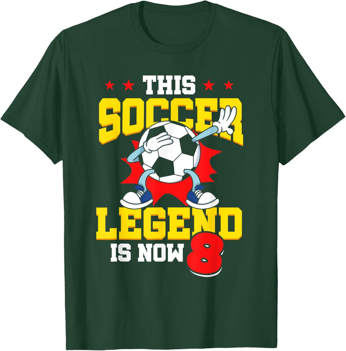 This Soccer Legend Is Now 8 Sports Kids 8th Birthday T-Shirt - T-Shirt | Forest