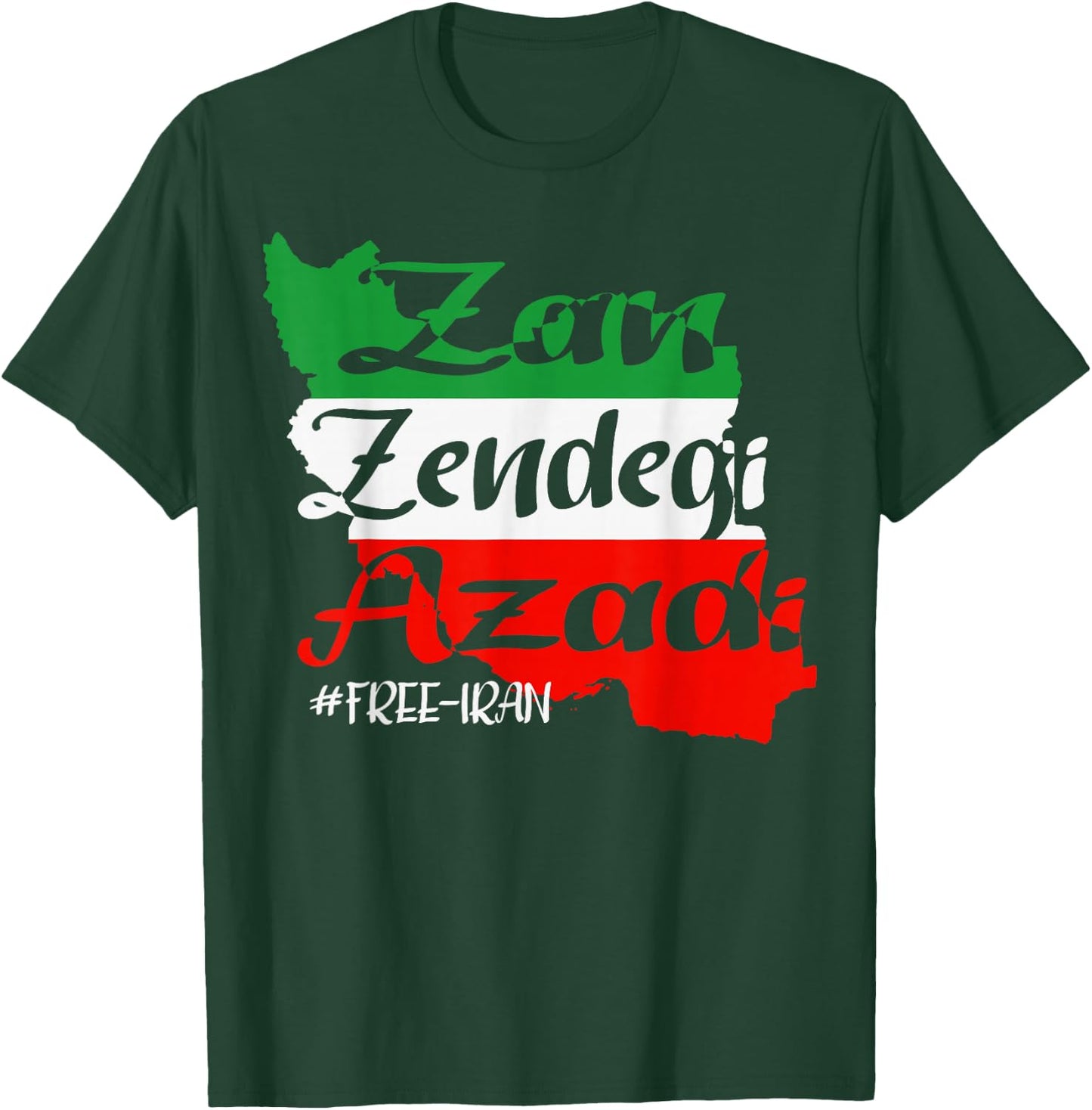 Zan Zendegi Azadi iran T-Shirt - T-Shirt | Forest
