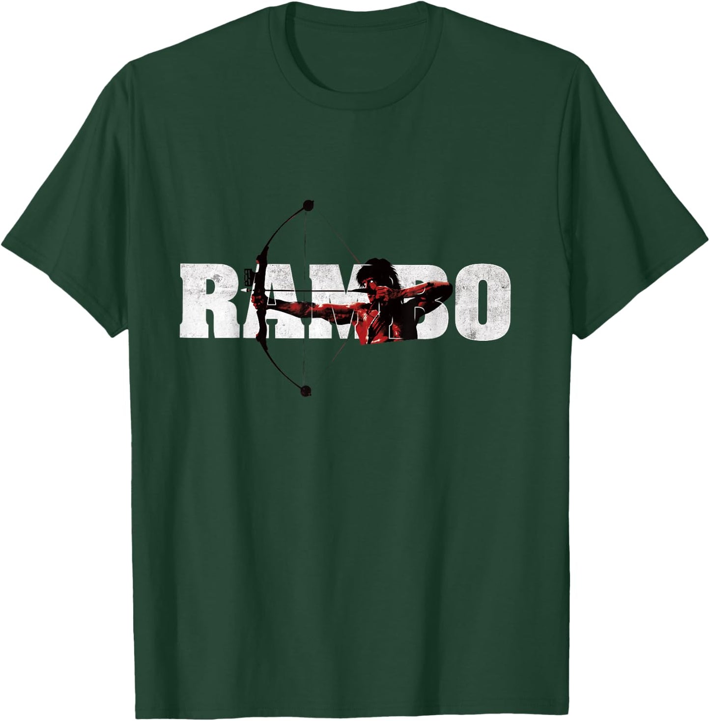 Rambo , Men's Grey Short Sleeve Modern Classic Fit Bow T-Shirt - T-Shirt | Forest