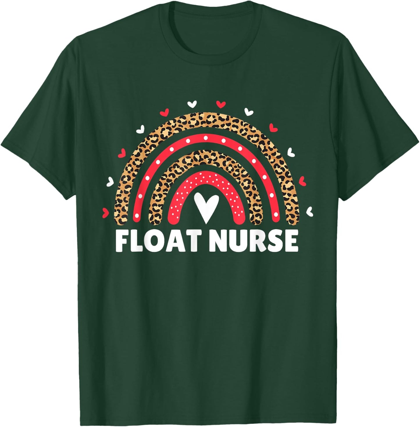 Float Nurse Nursing Leopard Rainbow Float Pool Nurse Women T-Shirt - T-Shirt | Forest