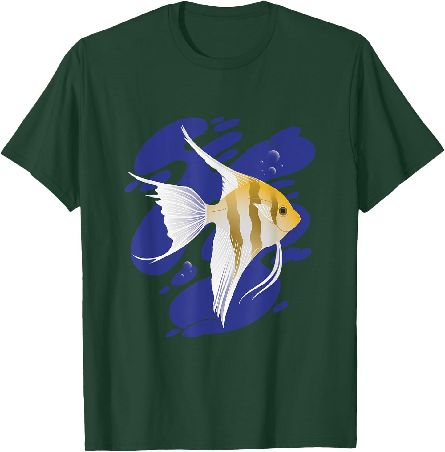 Cool Graphic Angel Fish Swimming Design T-Shirt - T-Shirt | Forest