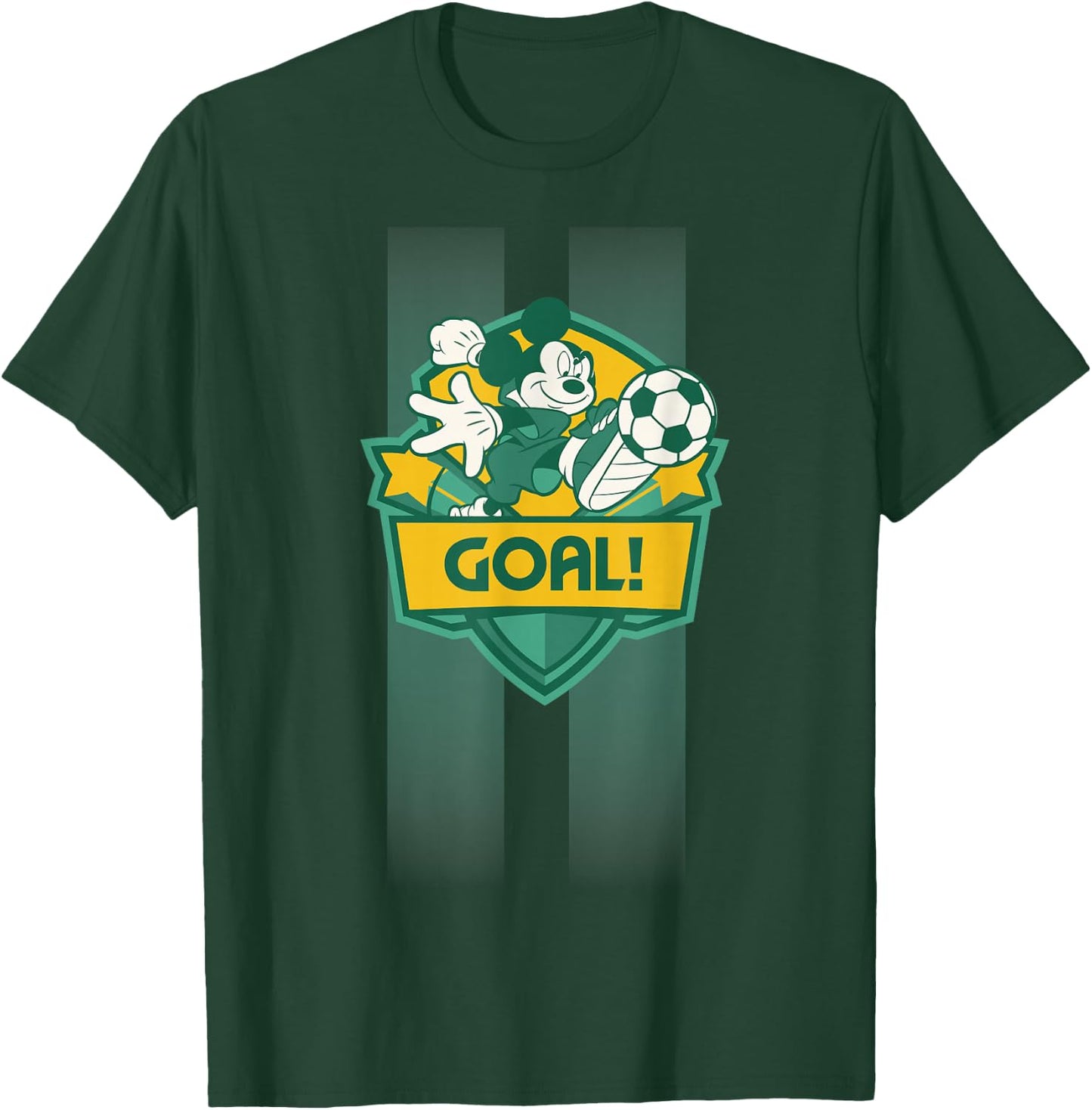 Disney Mickey Mouse Sports Goal Winning Kick Soccer Ball T-Shirt - T-Shirt | Forest