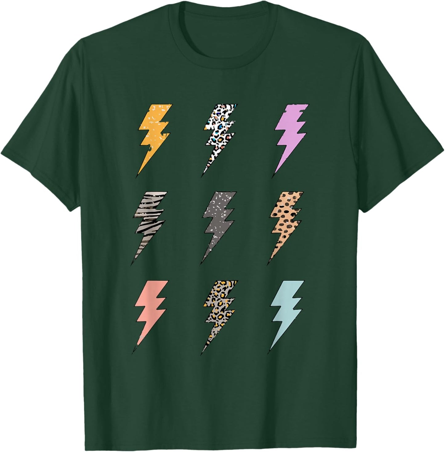 Lightning Bolt Leopard Zebra Cheetah Shirt, Lightning Bolt T-Shirt - T-Shirt | Forest